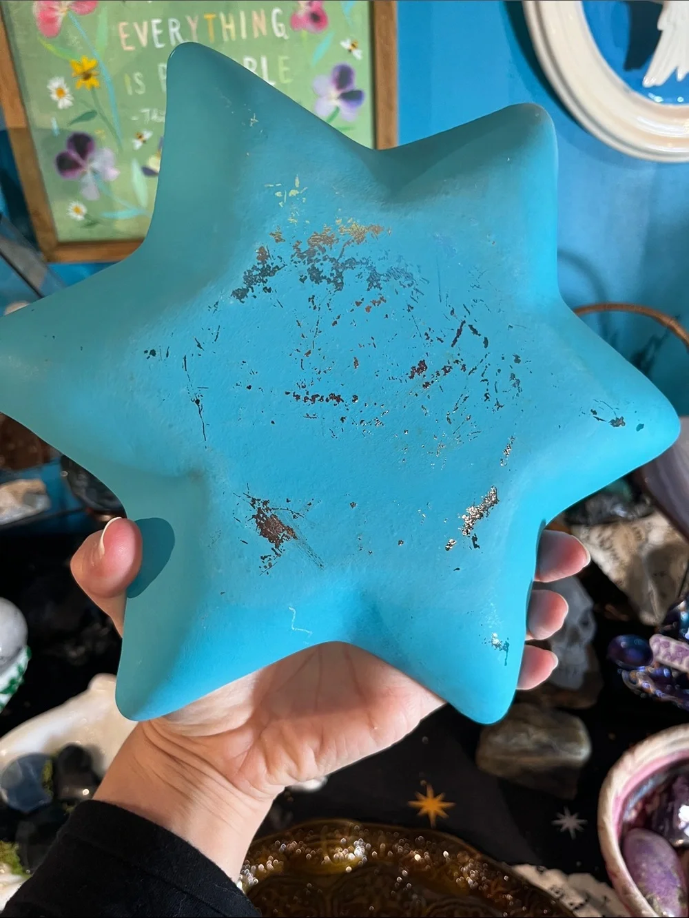 Glass star bowl (as is)